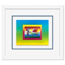 Rainbow Umbrella Man on Blends by Peter Max