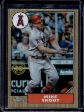 MIKE TROUT 2022 TOPPS CHROME 1987 SILVER PACK REFRACTOR INSERT