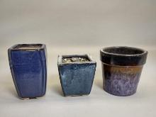 3 Vintage Ceramic Planters