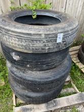 (4 ) Michelin tires and (3) rims big truck tires