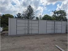 1 Trip 40' High Side Shipping Container w/ 2 Side Doors