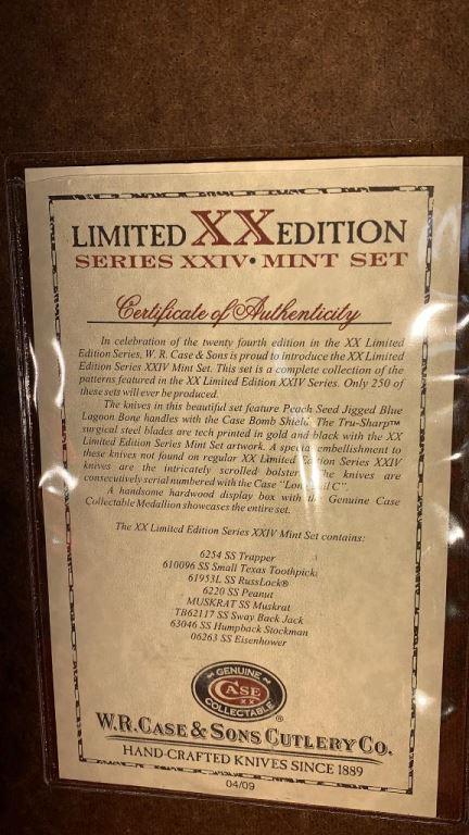 W.R. Case & Sons XX Series XXIV Mint Set