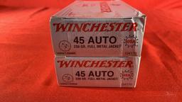 50rds Winchester 45Auto 230gr FMJ