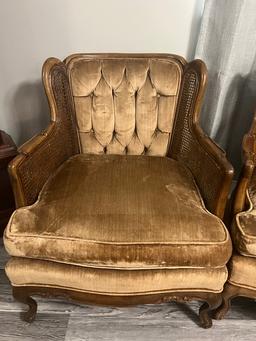Pair Of French Provincial Wingback Armchairs