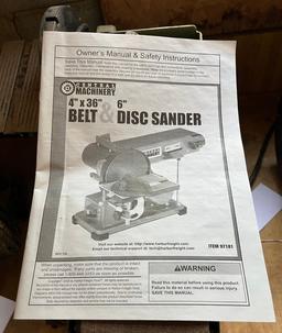 Central Machinery Four-Inch x Thirty-Six-Inch Belt and Six-Inch Disc Sander