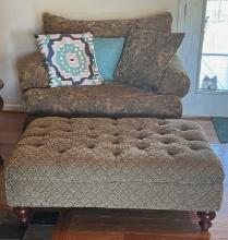 Large Upholstered Ottoman by Craftmaster
