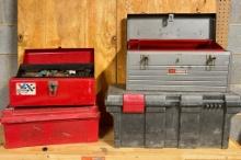 Lot Of 4 Empty Tool Boxes