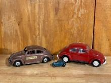 Pair of Volkswagen Toy Cars and Hot Wheels VW