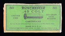 SCARCE COMPLETE SEALED WINCHESTER 45 COLT GREEN