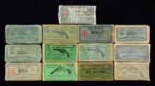 LOT OF 13 BOXES OF VINTAGE .32 S&W AMMUNITION.