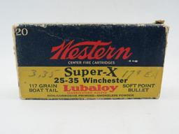 Vintage Western .25-35 Super-X Cartridge Box