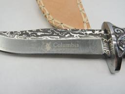 Columbia Fixed Blade Knife with Hand Made Leather Sheath