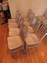 (8) Brushed Aluminum Chairs