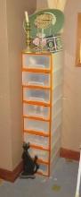 8-Drawer Poly Cabinet w/ Asst. Contents