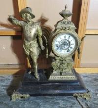 Ansonia Figural Don Caesar Mantle Clock