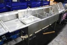 100IN. STAINLESS STEEL 4-COMPARTMENT SINK