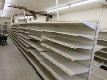 LOZIER GONDOLA SHELVING 72IN TALL 22/22 - 44FT RUN - SOLD BY THE FOOT