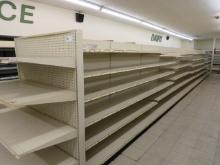 LOZIER GONDOLA SHELVING 72IN TALL 19/22 - 44FT RUN W/4FT END CAP - SOLD BY THE FOOT