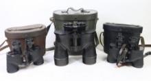 US Military Binoculars With Cases (3)