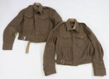 Pair of British World War II Battle Dress Blouses