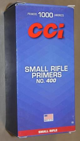 Box of 1000 CCI Small Rifle Primers No. 400 **NO SHIPPING**