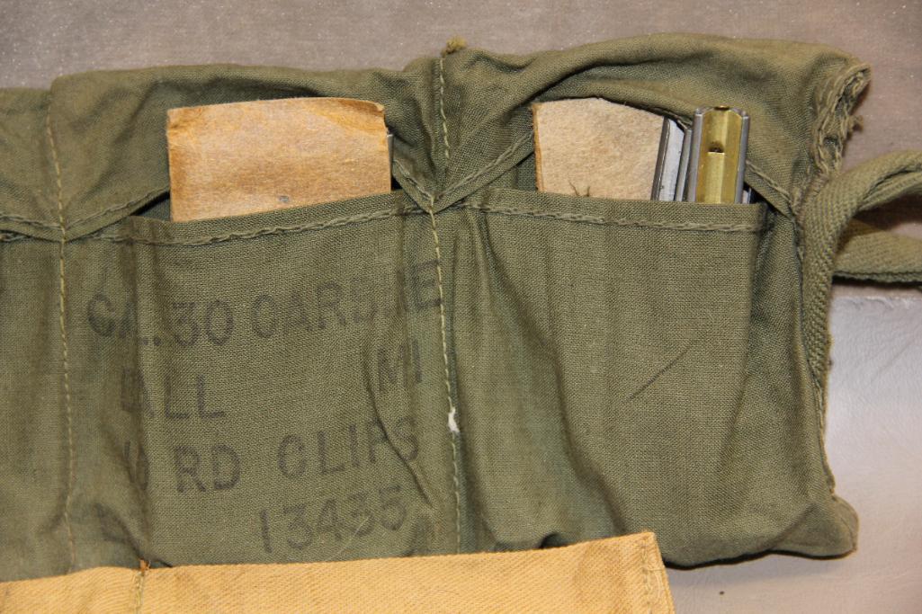 13 Military Bandoleers and Canteen Bag