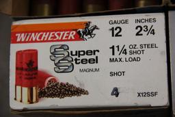 73 Cartridges Winchester 12 Gauge Steel Shot Shotgun Ammunition