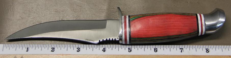 Two Wood-Handle Fixed-Blade Sheath Knives