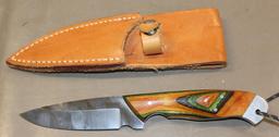 William Barminski Custom Fixed Blade in Leather Sheath