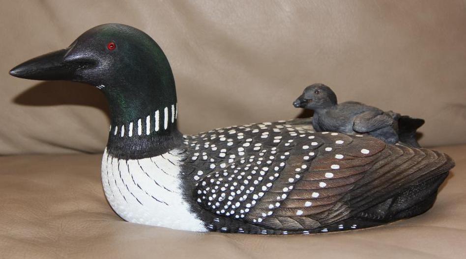 Ducks Unlimited Special Edition 1996-1997 Loon with Chick Decoy