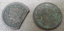 1847 and 1852 Large Cent Coins