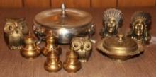 Mixed Metal Collectibles Including Brass Salt N' Pepper Shakers