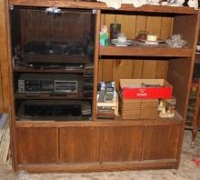 Media Cabinet with Fisher Turn Table and More