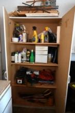36x17x70" Garage Cabinet with Contents
