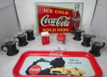 1989 Tin Coca- Cola Sign & More