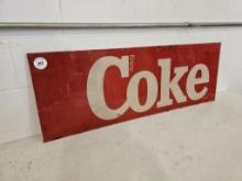 Coke Plastic Sign 16"x46"