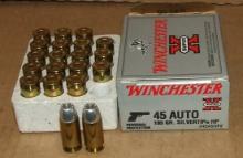 20 Rounds Winchester 45 Auto HP