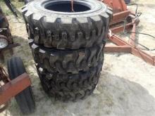 (4) New 10.5x80x18 Skid Steer Tires