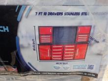 Steelman 7' 18-Drawer Work Bench (Red)