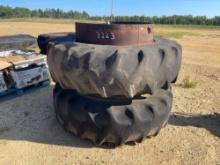 2223 - 2 TRACTOR TIRES AND RIMS