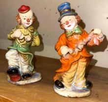 2 Ceramic Clowns