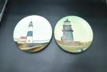 Pair f Lighthouse Plates