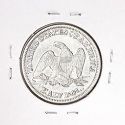 1854 w/Arrows Seated Liberty Half Dollar Coin