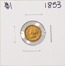 1853 $1 Liberty Head Gold Dollar Coin