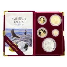 10th Anniversary 1995-W American Eagle (5) Coin Set w/Box