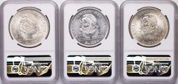 Lot of 1951Mo-1953Mo Mexico 5 Pesos Silver Coins NGC MS63
