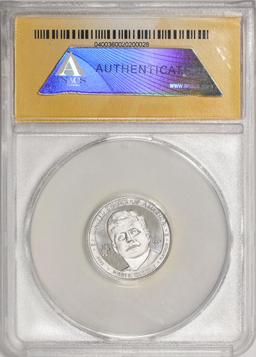 2014 Proof 1/4 oz Platinum JFK Apollo 11 Anniversary Medal ANACS MS69