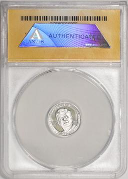 2014 Proof 1/10 oz Platinum JFK Apollo 11 Anniversary Medal ANACS MS68