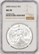 2003 $1 American Silver Eagle Coin NGC MS70