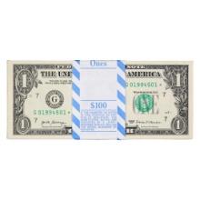 Pack of (100) Consecutive 2017 $1 Federal Reserve STAR Notes Chicago